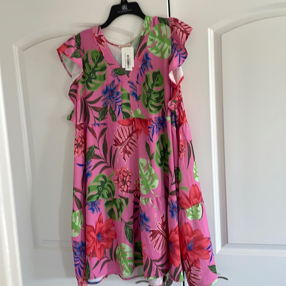 NWT Cotton Bleu Tiered Dress